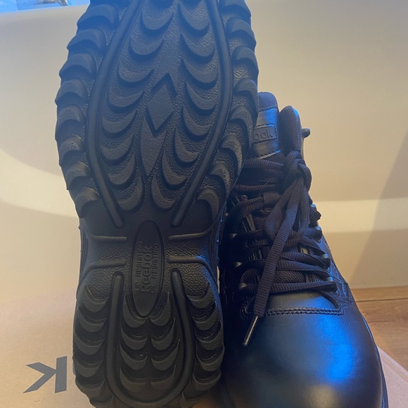 Black Reebok composite toe work boots